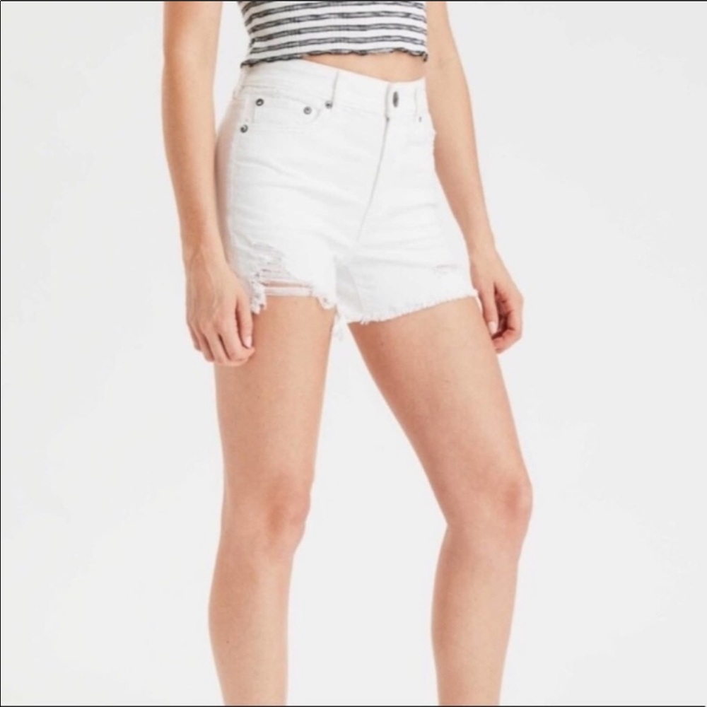 American Eagle Midi High Waisted Mom Shorts Size 2